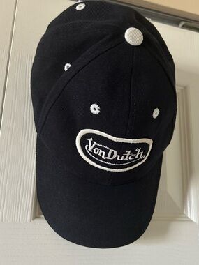 Von Dutch Black Cap with White Embroidered Logo